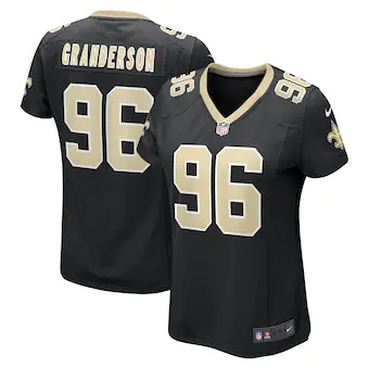 womens nike carl granderson black new orleans saints game j